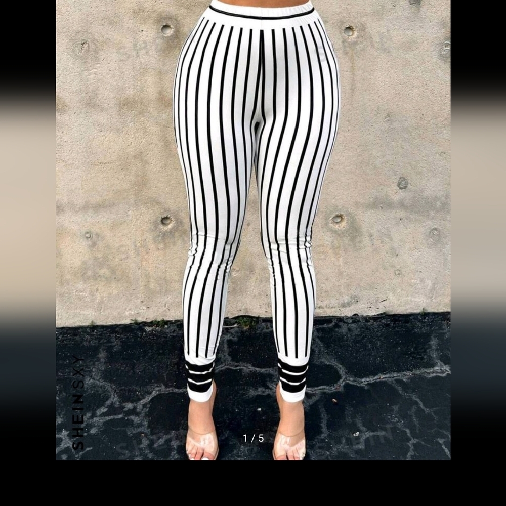 Shein SXY Striped print skinny pants